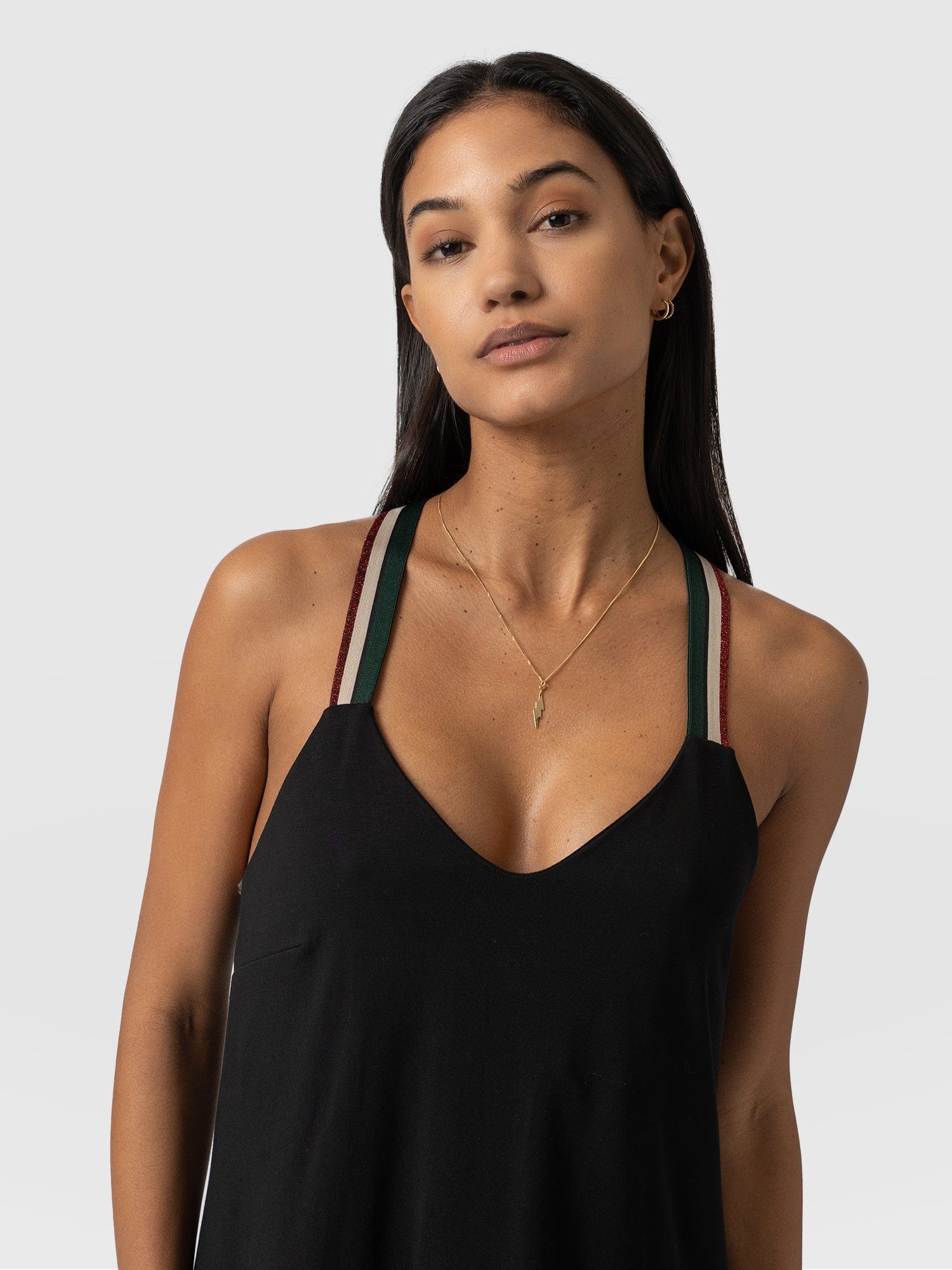 Sunset Dress Black Red Lurex - Women's Dresses | Saint + Sofia® USA